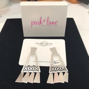 Brand New PL Earrings Silver Tone